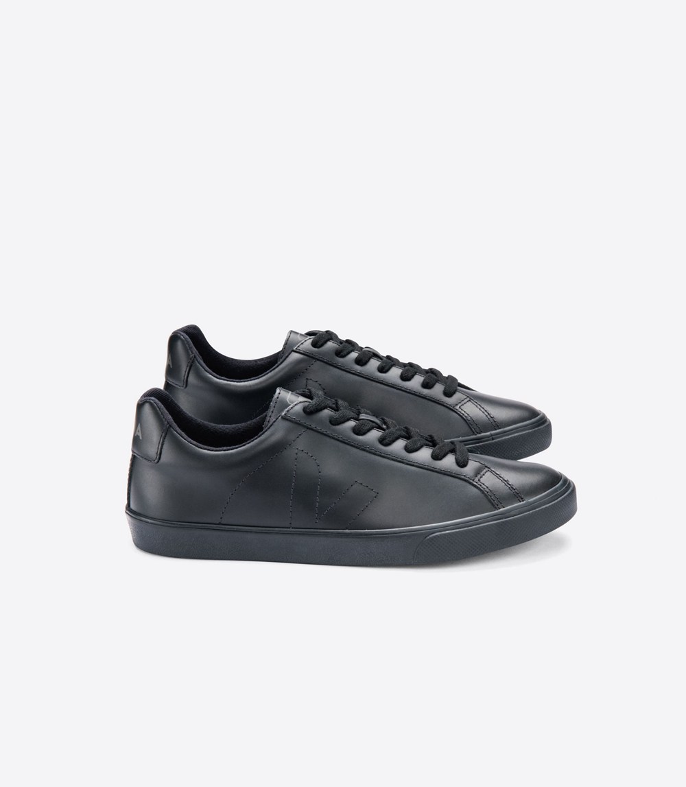 Veja Sneakers Mens - Esplar Leather - Black - 0493JNKSD